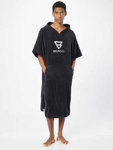 BRUNOTTI Short Bathrobe in Black: front