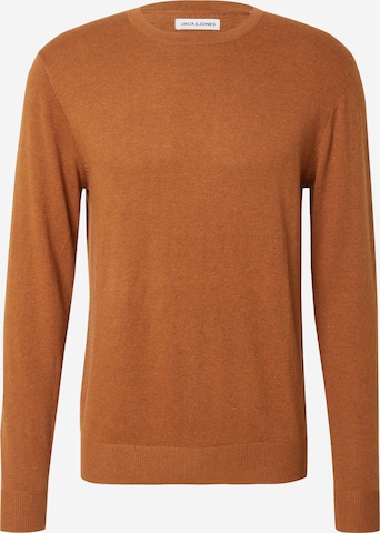 JACK & JONES Trui 'JJEEMIL' in Bruin: voorkant