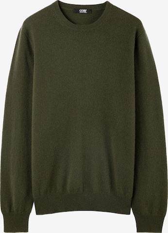 GOBI Cashmere Pullover 'Men's Essential Crewneck Cashmere Sweater' in Grün: Vorderseite