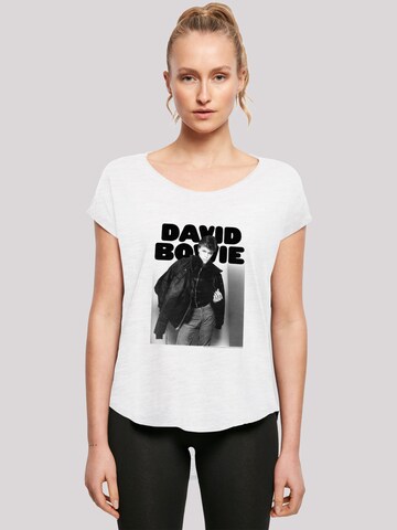 T-shirt 'David Bowie' F4NT4STIC en blanc : devant