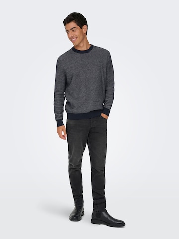 Only & Sons Pullover 'MORGAN ' i blå