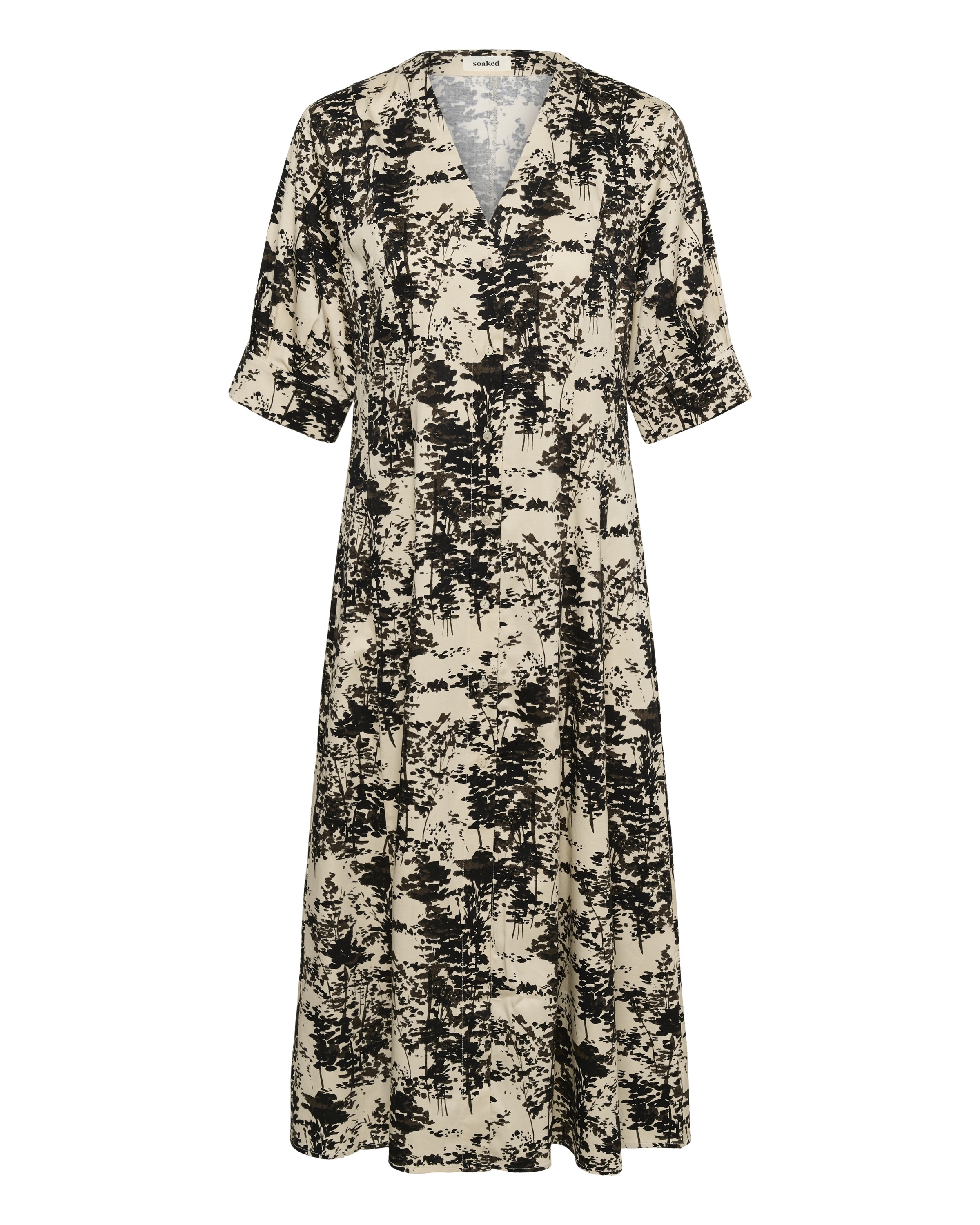 SOAKED IN LUXURY - Vestido camisero 'Naelle' en beige: frente