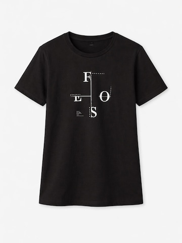 Maglietta 'Leafletic Women’s Short Sleeve T-Shirt' di LEAFLETIC in nero: frontale