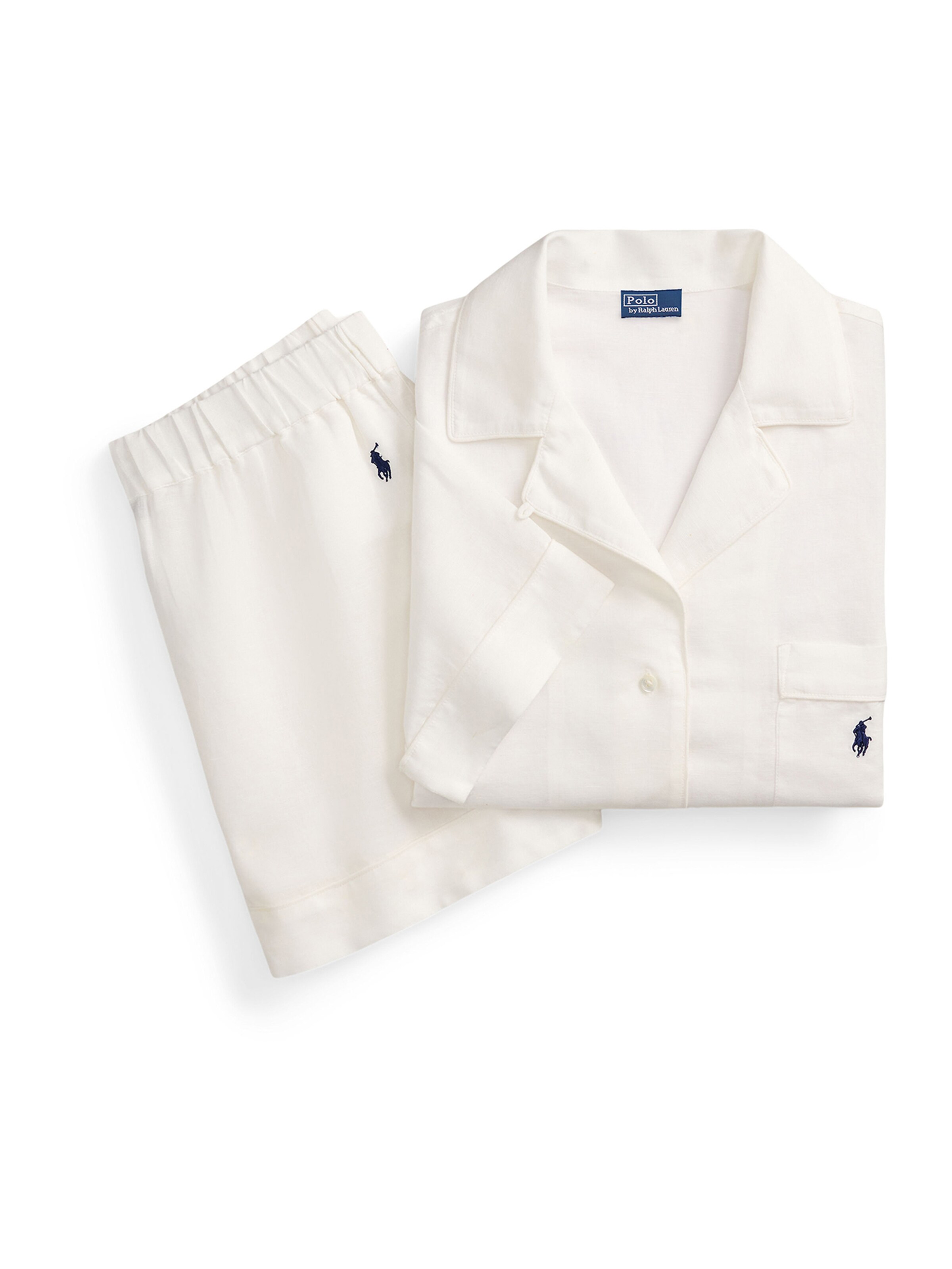 Pyjama ' Summer Linen ' Polo Ralph Lauren en blanc
