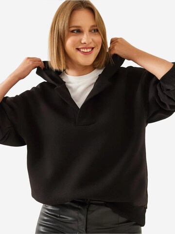 Bianco Lucci Sweatshirt in Zwart