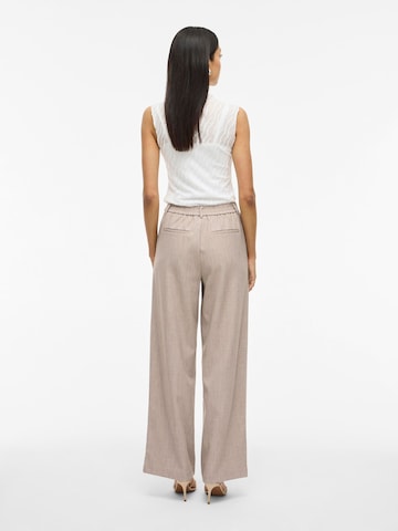 VILA Wide leg Trousers 'VIVARONE' in Beige