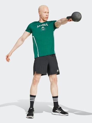 ADIDAS PERFORMANCE Функционална тениска 'Design For Training Legacy' в зелено