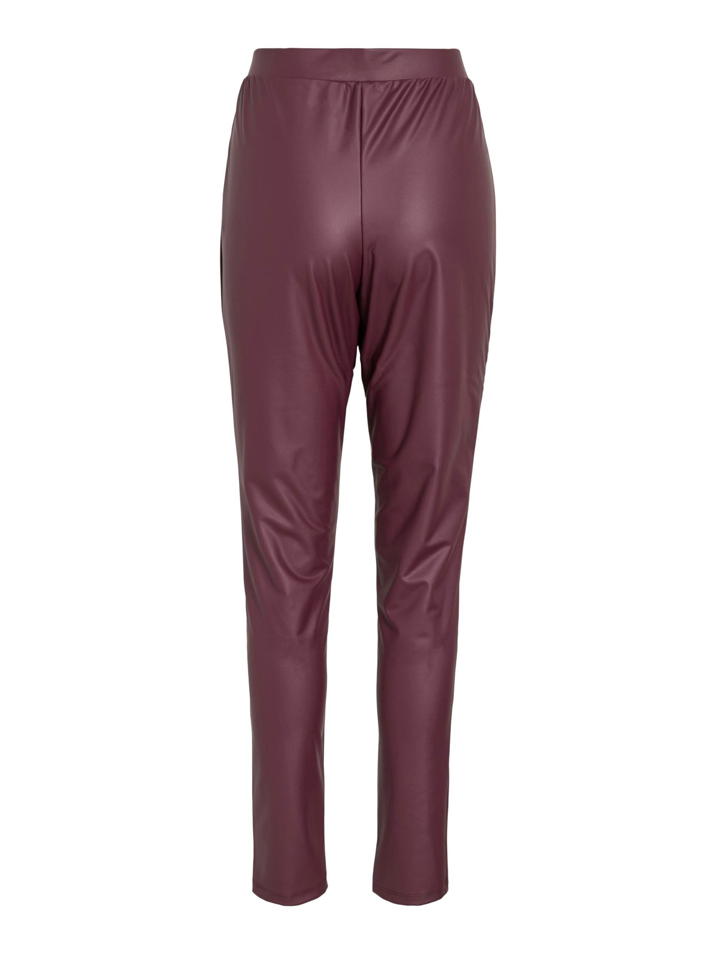 VILA Slimfit Broek in Rood