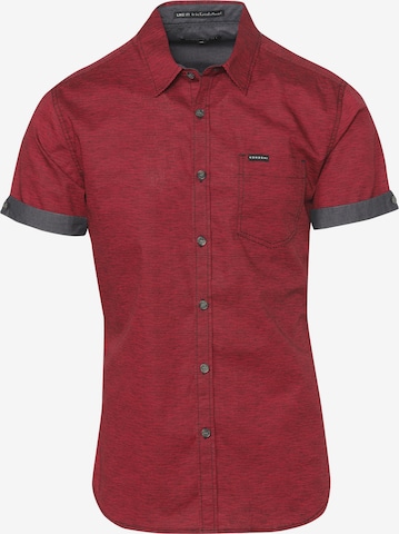 KOROSHI Regular fit Button Up Shirt in Red: front