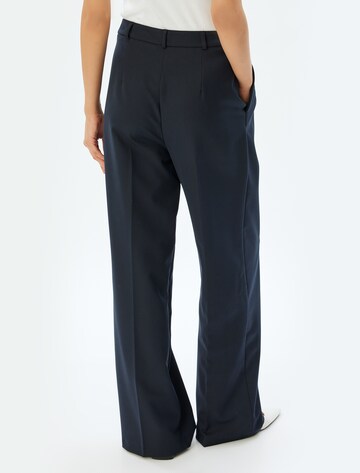 Koton Wide leg Pleat-Front Pants in Blue
