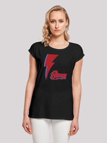 F4NT4STIC Shirt 'David Bowie' in Zwart: voorkant