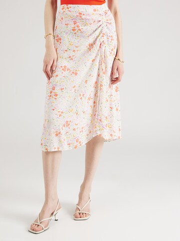 Jupe 'PCARINE' PIECES en orange : devant