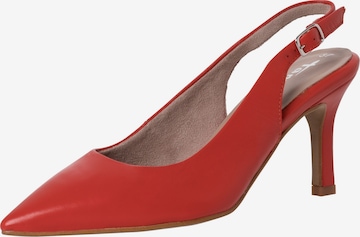 TAMARIS Slingback Pumps in Red: front