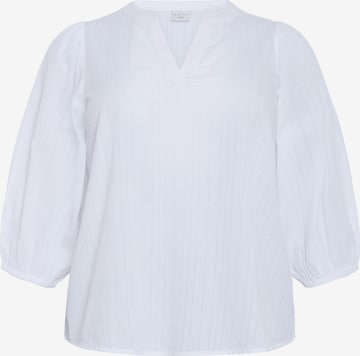 KAFFE CURVE - Blusa 'Jolisa' em branco: frente