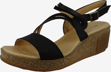 EL NATURALISTA Sandals in Black: front