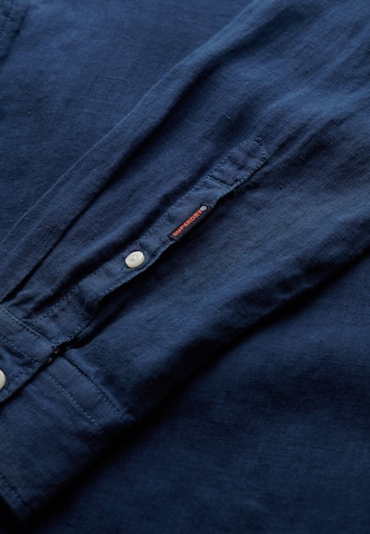 Superdry Regular fit Button Up Shirt in Blue