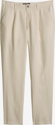 Marc O'Polo Tapered Pleat-front trousers 'Osby' in Beige: front