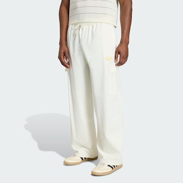 ADIDAS PERFORMANCE Loosefit Cargohose 'Frankreich Rugby 120 Years Crunch' in Weiß: Vorderseite