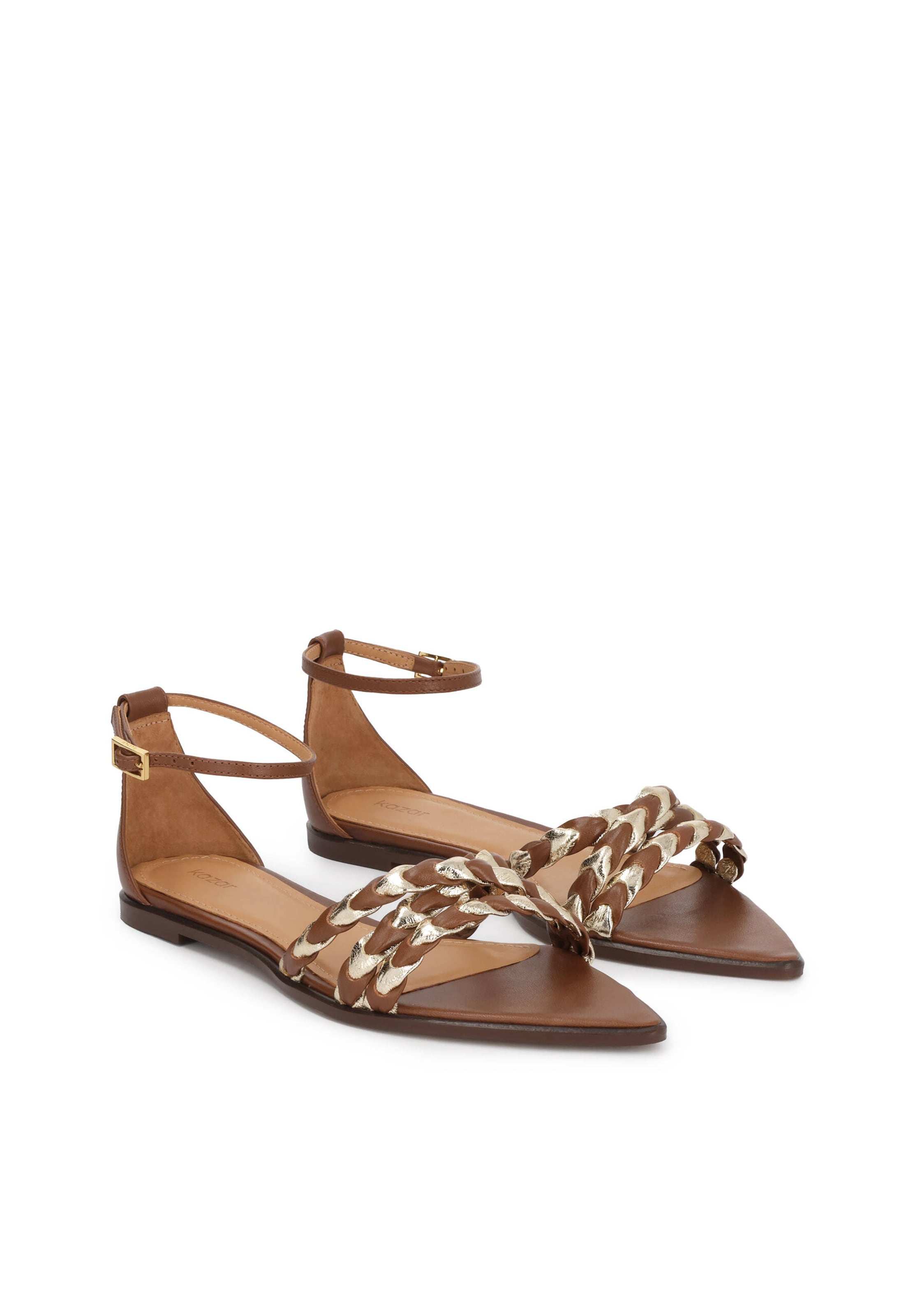 ruda Kazar Basutės su dirželiais