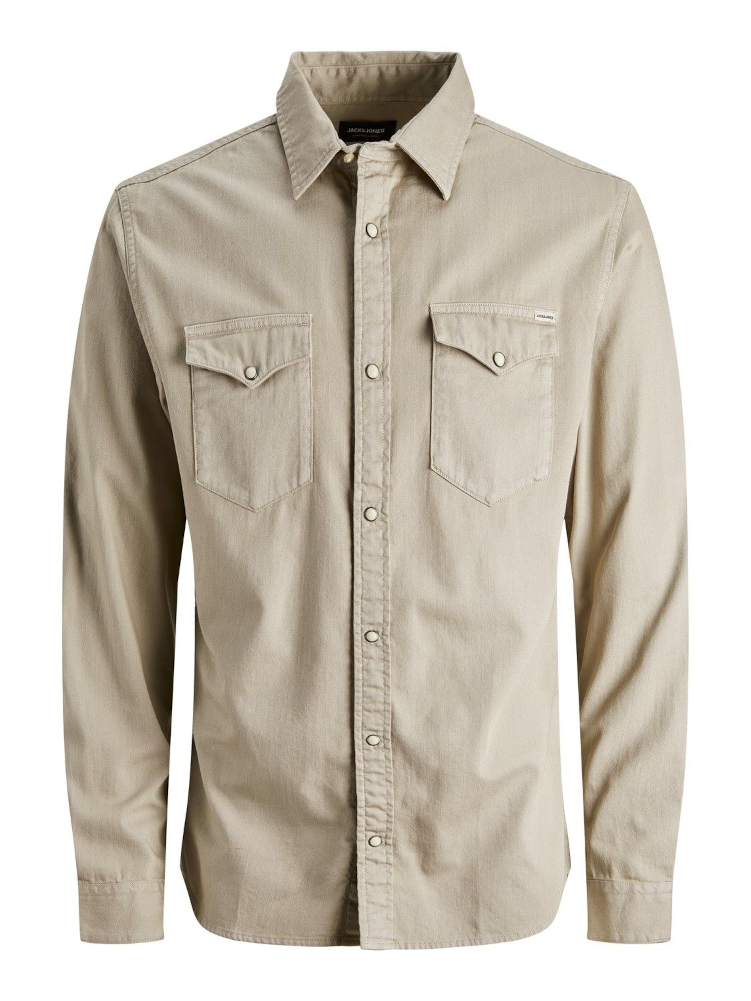 Regular fit Camicia di Jacks & Jones in beige: frontale