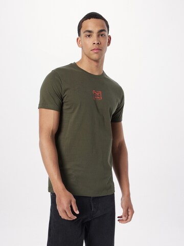 Iriedaily - Camiseta en verde: frente