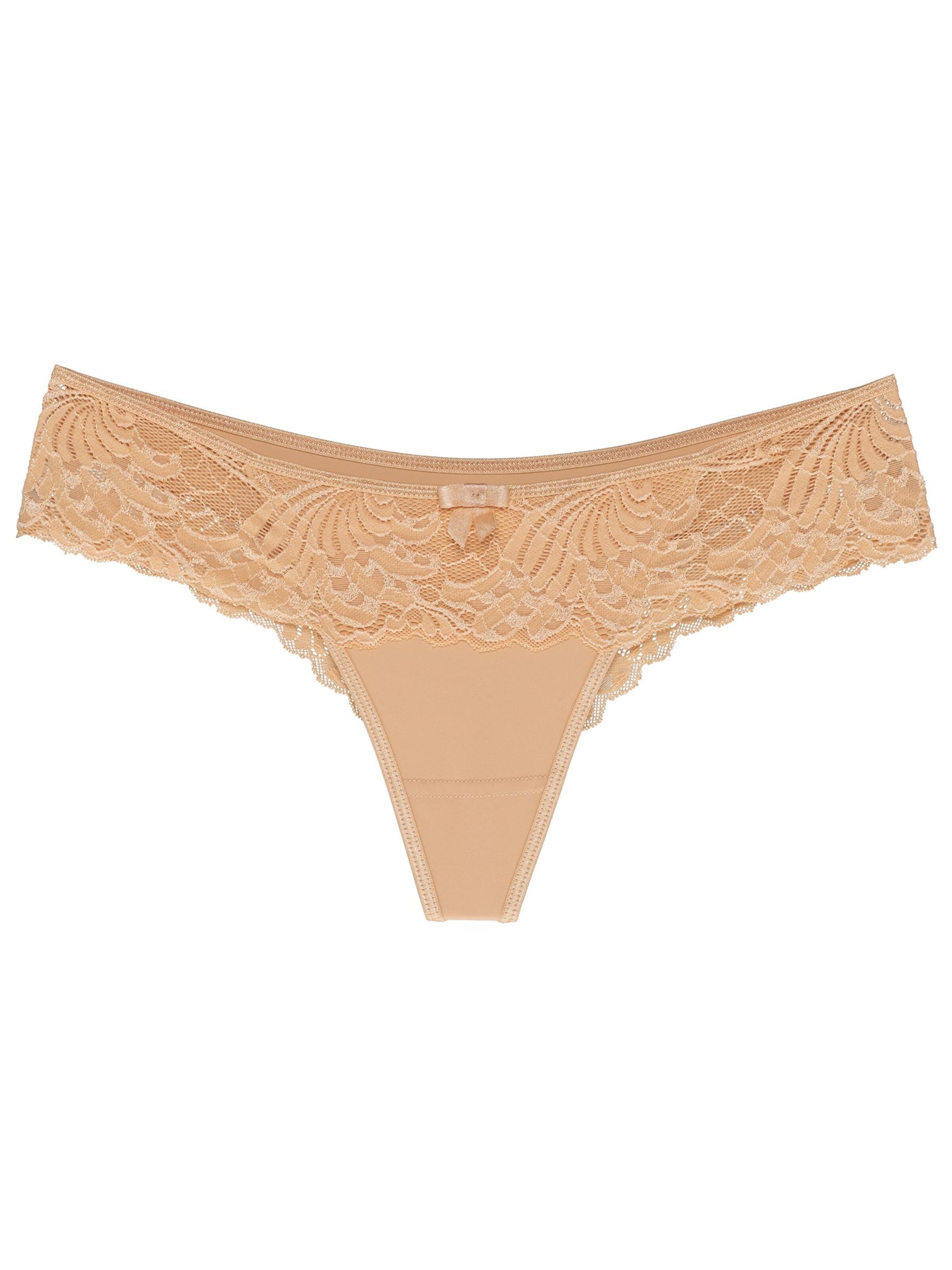 Wolbar String 'Karioka' in Beige: front