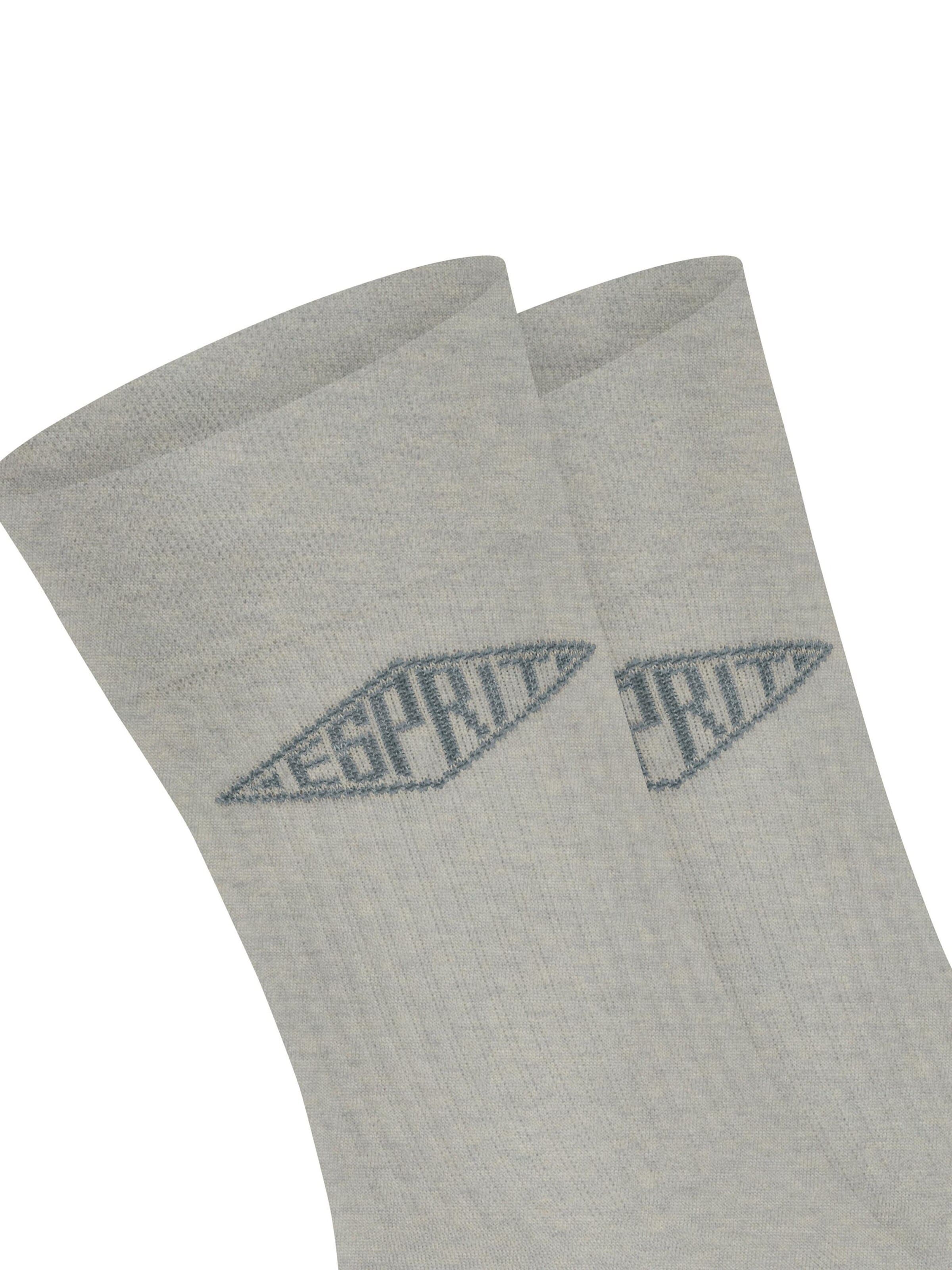 ESPRIT Socken 'Unisex Logo 2-Pack'‌‌‌‌ in Grau: Vorderseite