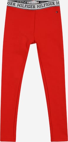 TOMMY HILFIGER Skinny Leggings in Rood: voorkant