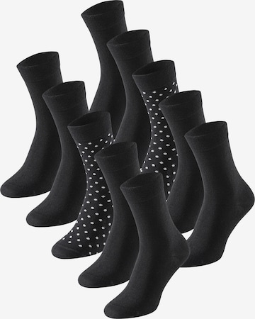 Chaussettes SCHIESSER en noir : devant