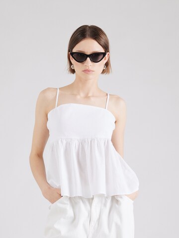 Gina Tricot Toppi värissä valkoinen: etupuoli