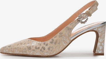 Floris van Bommel Slingpumps 'GIULI' in Beige: Vorderseite