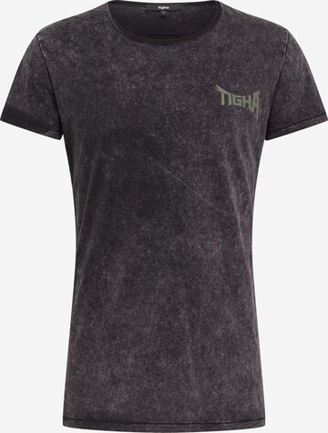 tigha T-Shirt  'Wren' in Zwart: voorkant