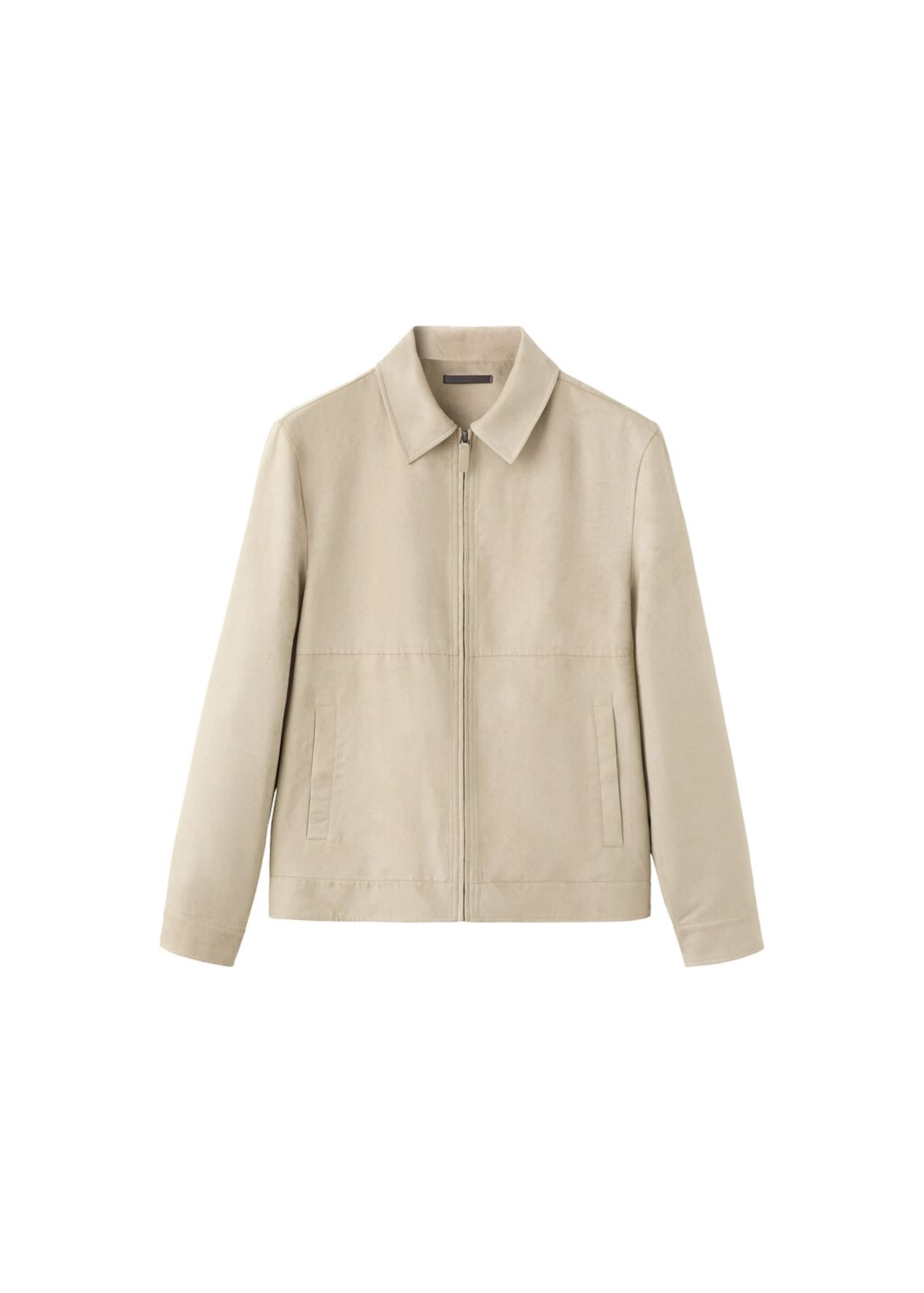 MANGO MAN Between-Season Jacket 'Press' in Beige: front