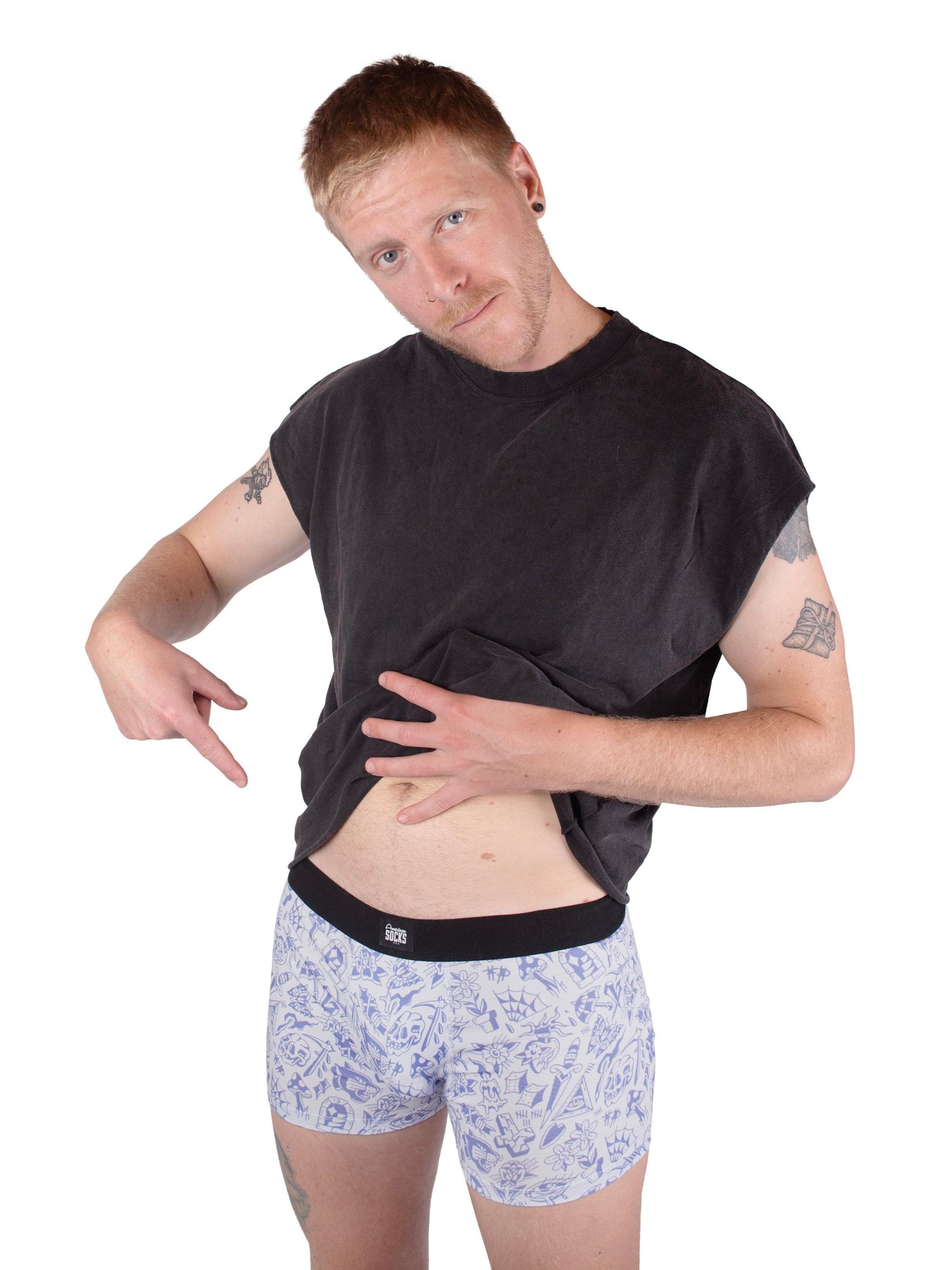 Boxers 'Freaked' American Socks en bleu