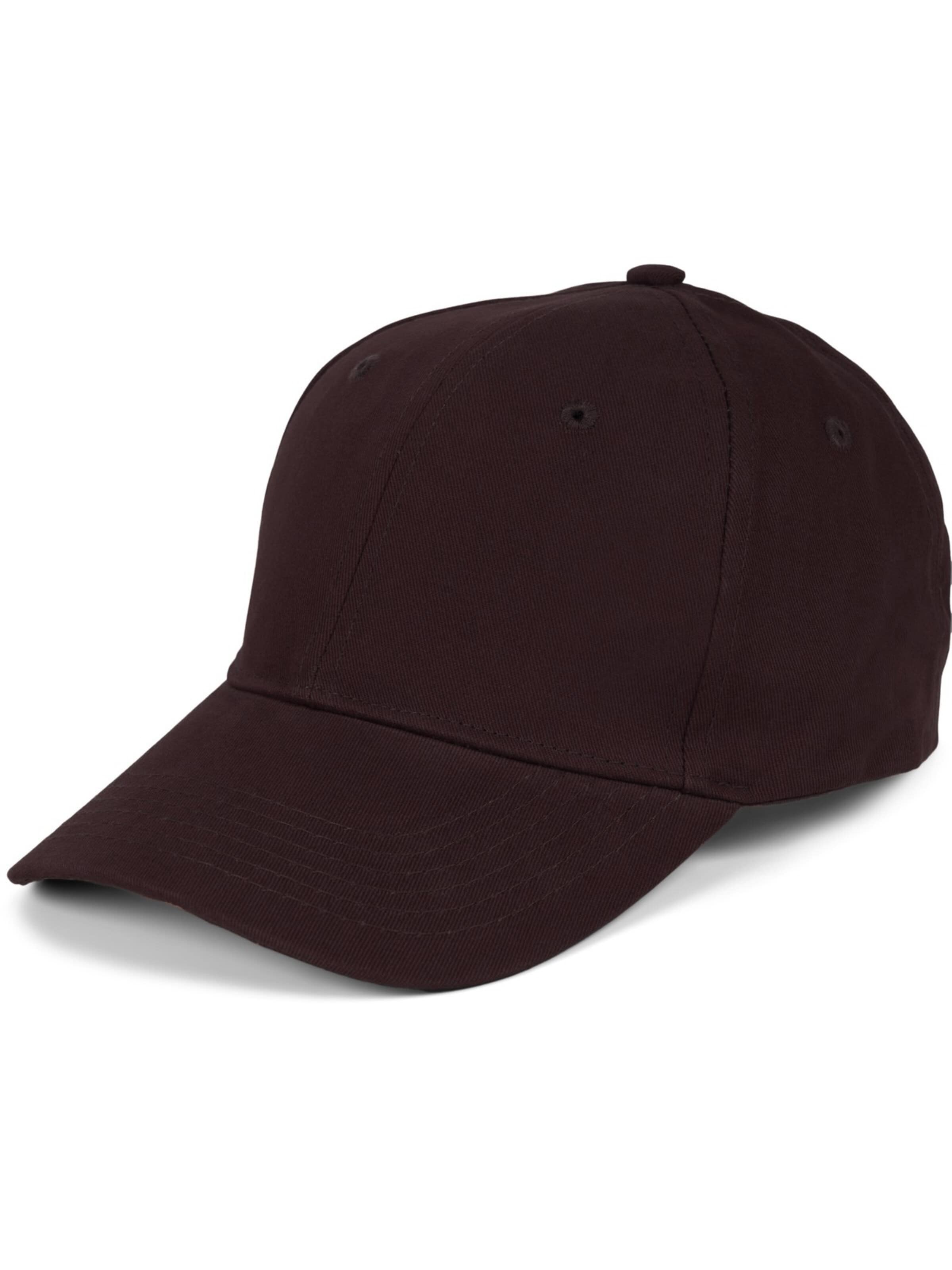 styleBREAKER Cap 'Baseball Cap Einfarbig' in Brown: front