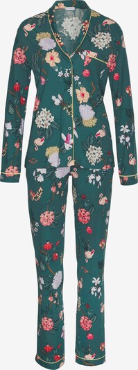 LASCANA Pajama in Green / Mixed colors, Item view