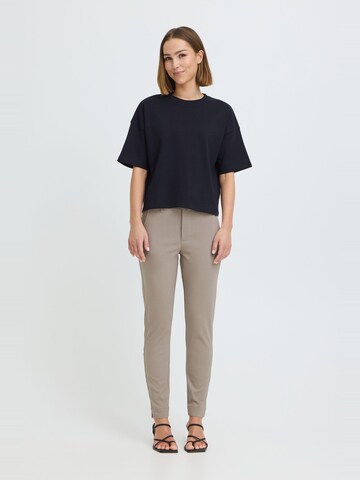Coupe slim Pantalon ' OXKeily ' Oxmo en beige