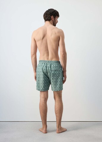 MANGO MAN Board Shorts 'Geo2' in Green