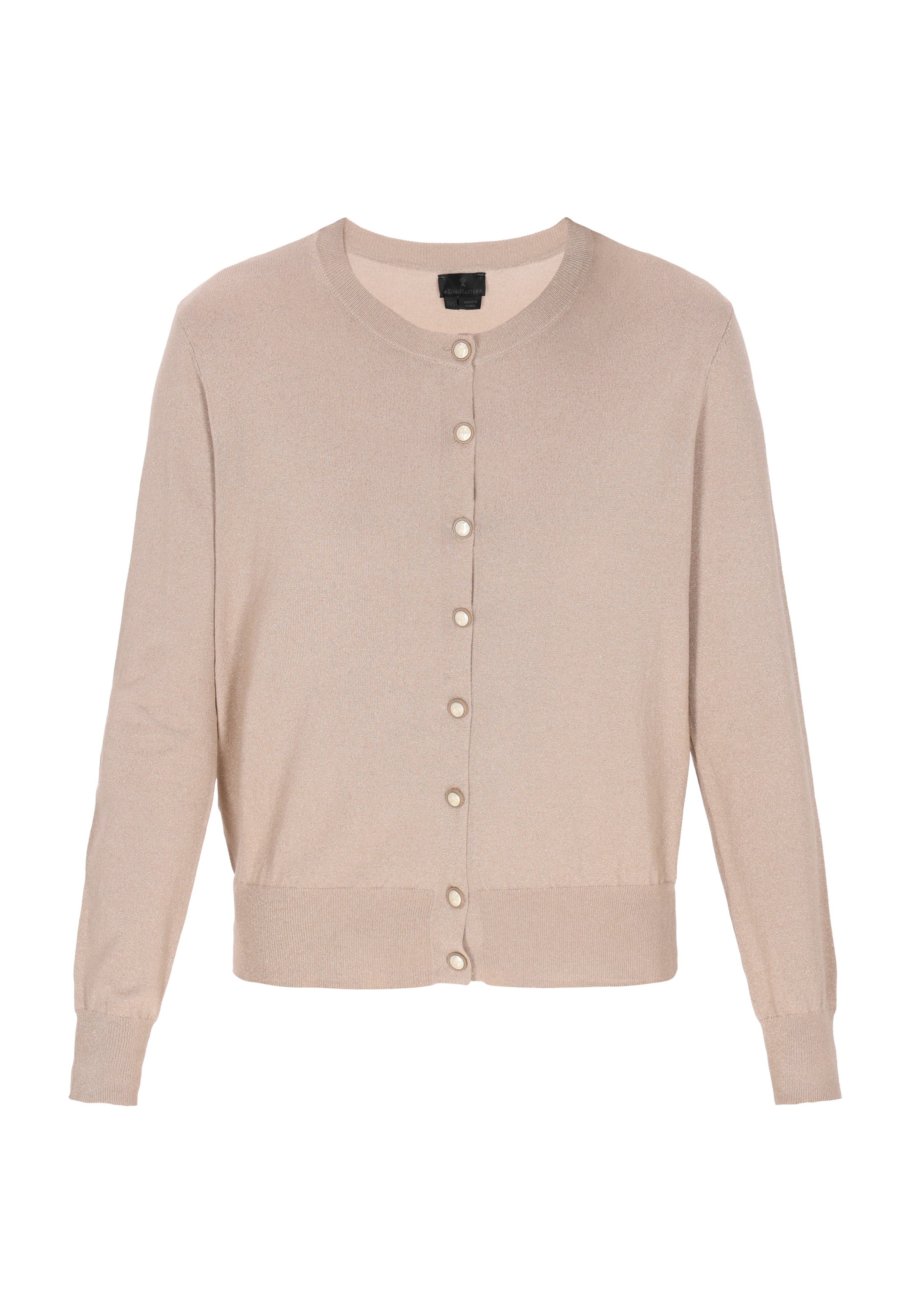 DreiMaster Klassik Gebreid vest 'Classic Look' in Beige: voorkant