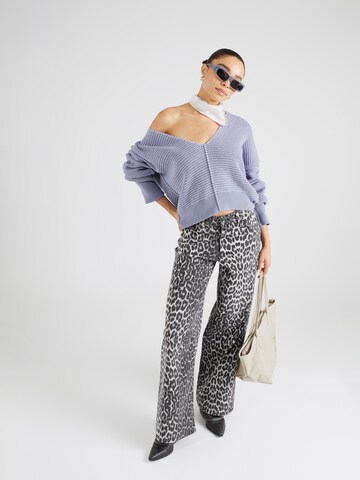 Free People - Pullover 'WTF INTO YOU' em roxo