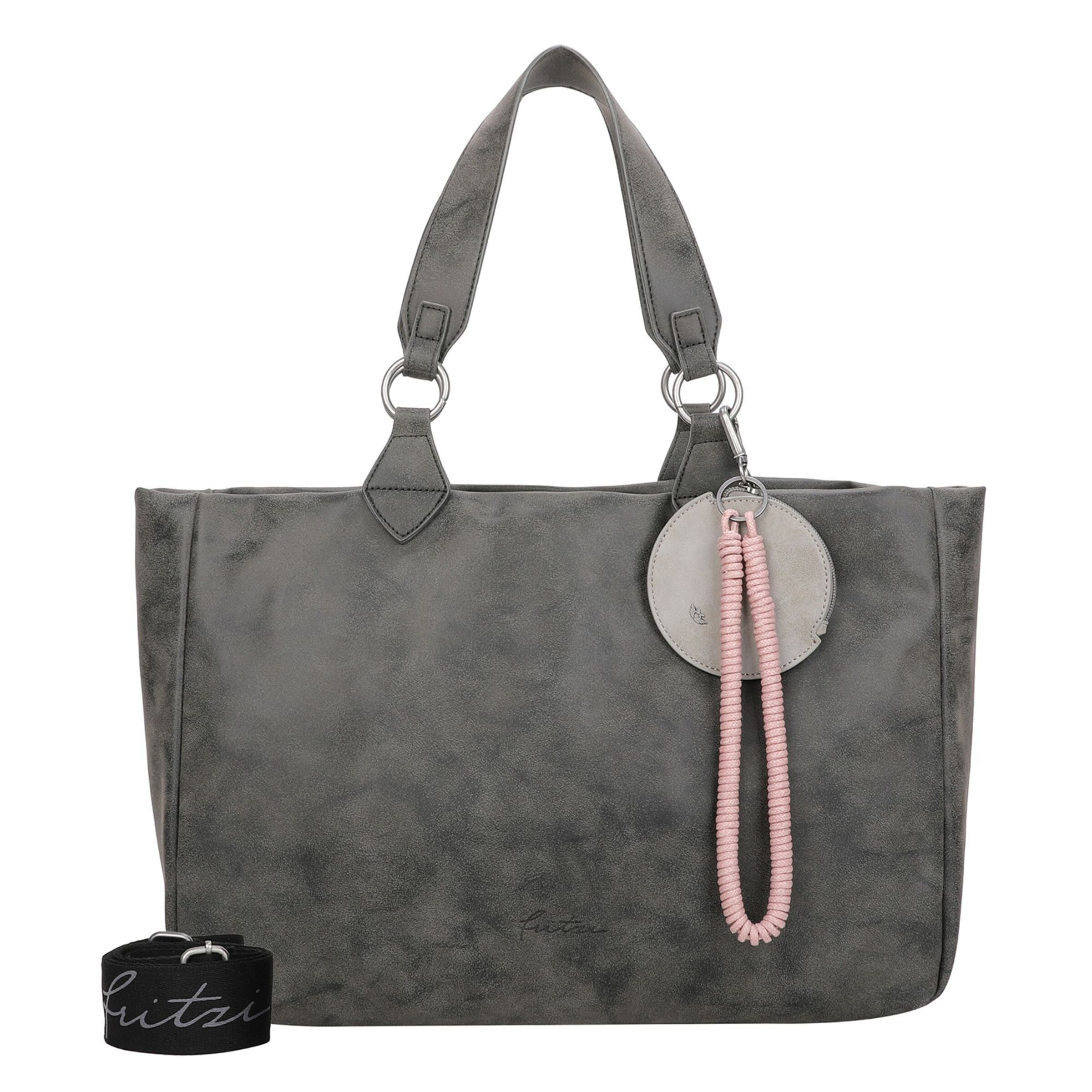 Fritzi aus Preußen Shopper 'Izzy Vintage' in Schwarz: Vorderseite