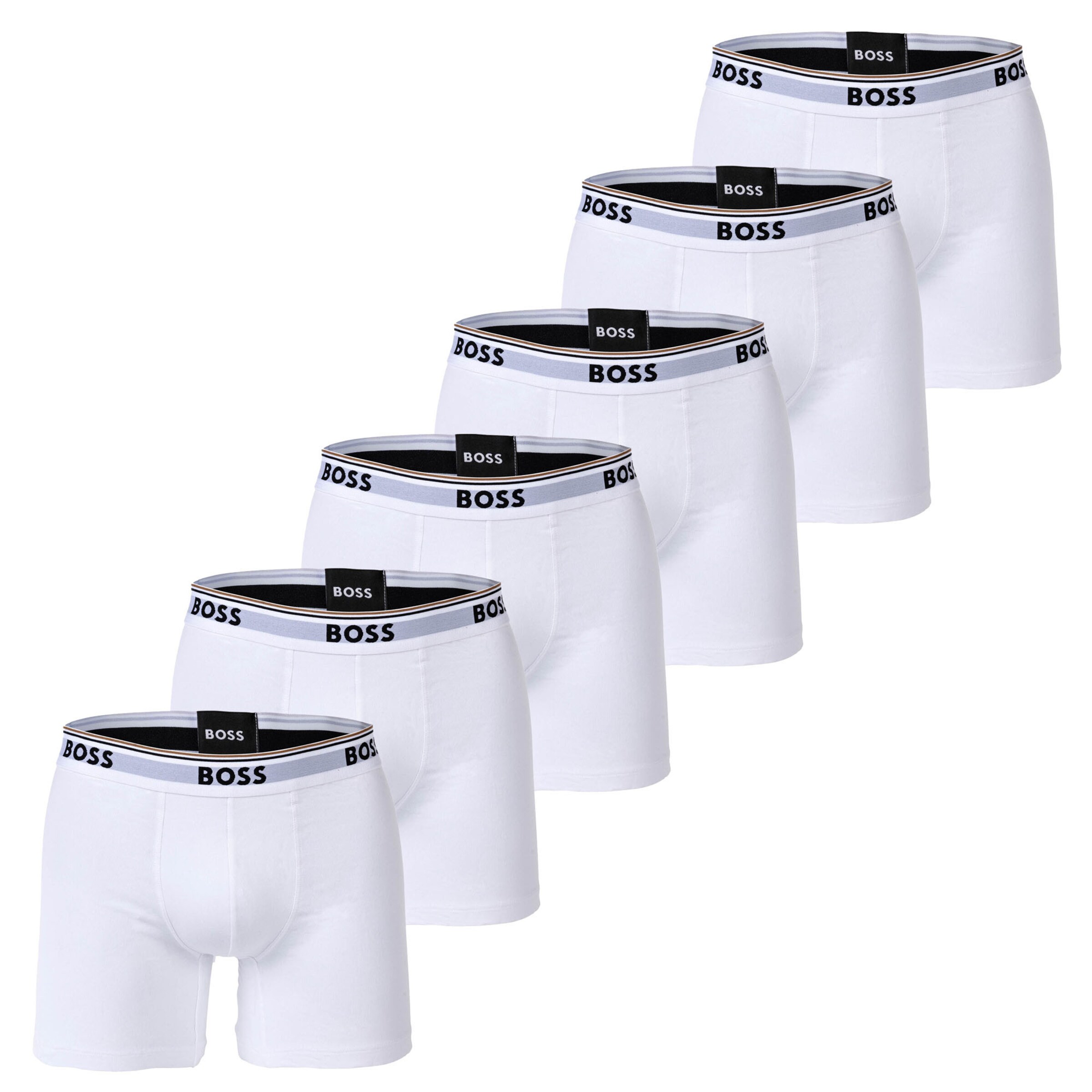 BOSS - Calzoncillo boxer en blanco: frente
