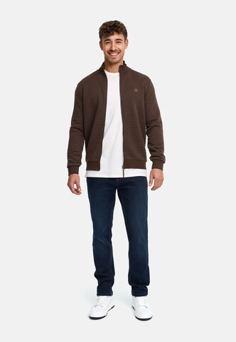 INDICODE JEANS Gebreid vest 'Bermie' in Bruin