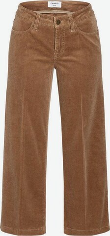 Cambio Wide leg Broek in Bruin: voorkant