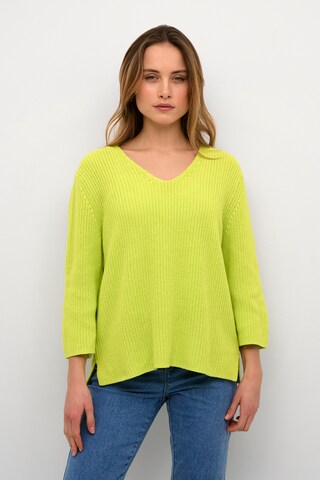 Pull-over Kaffe en vert : devant