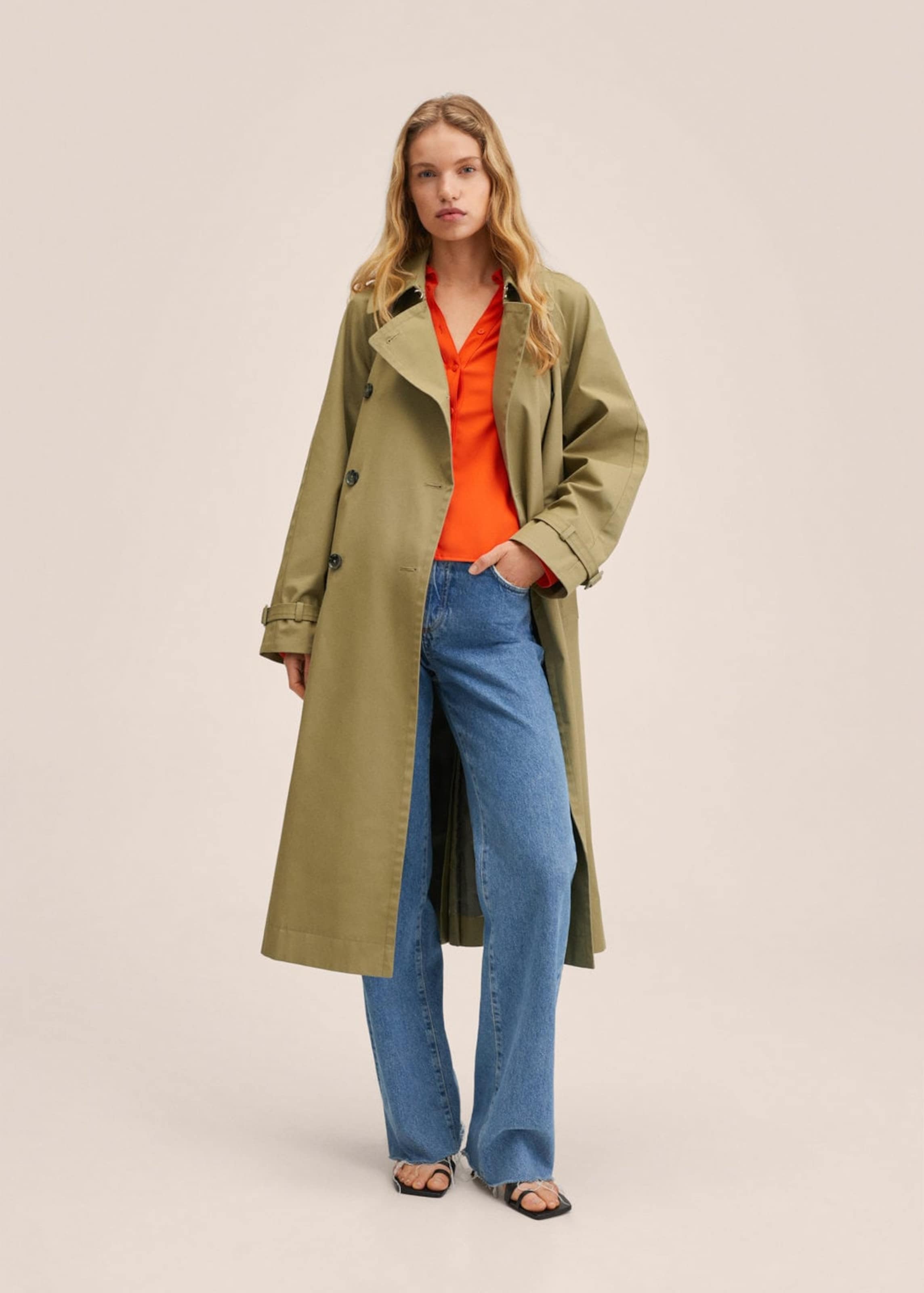 Frauen Mäntel MANGO Übergangsmantel 'padrino' in Khaki - KJ04004 Frauen Mäntel MANGO Übergangsmantel 'padrino' in Khaki - KJ04004