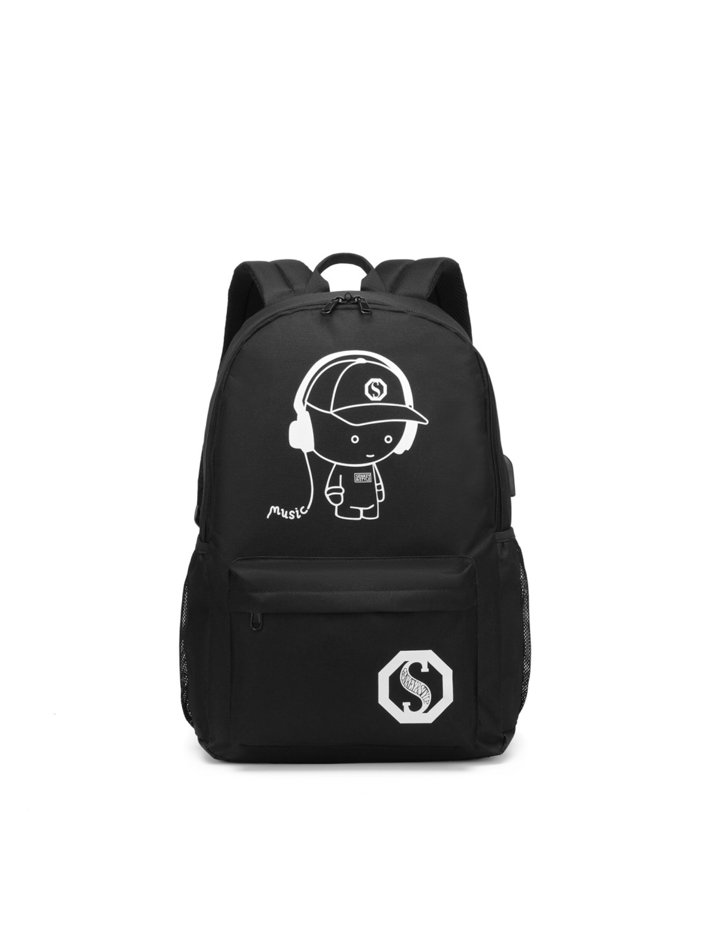 Kono Backpack in Black: front