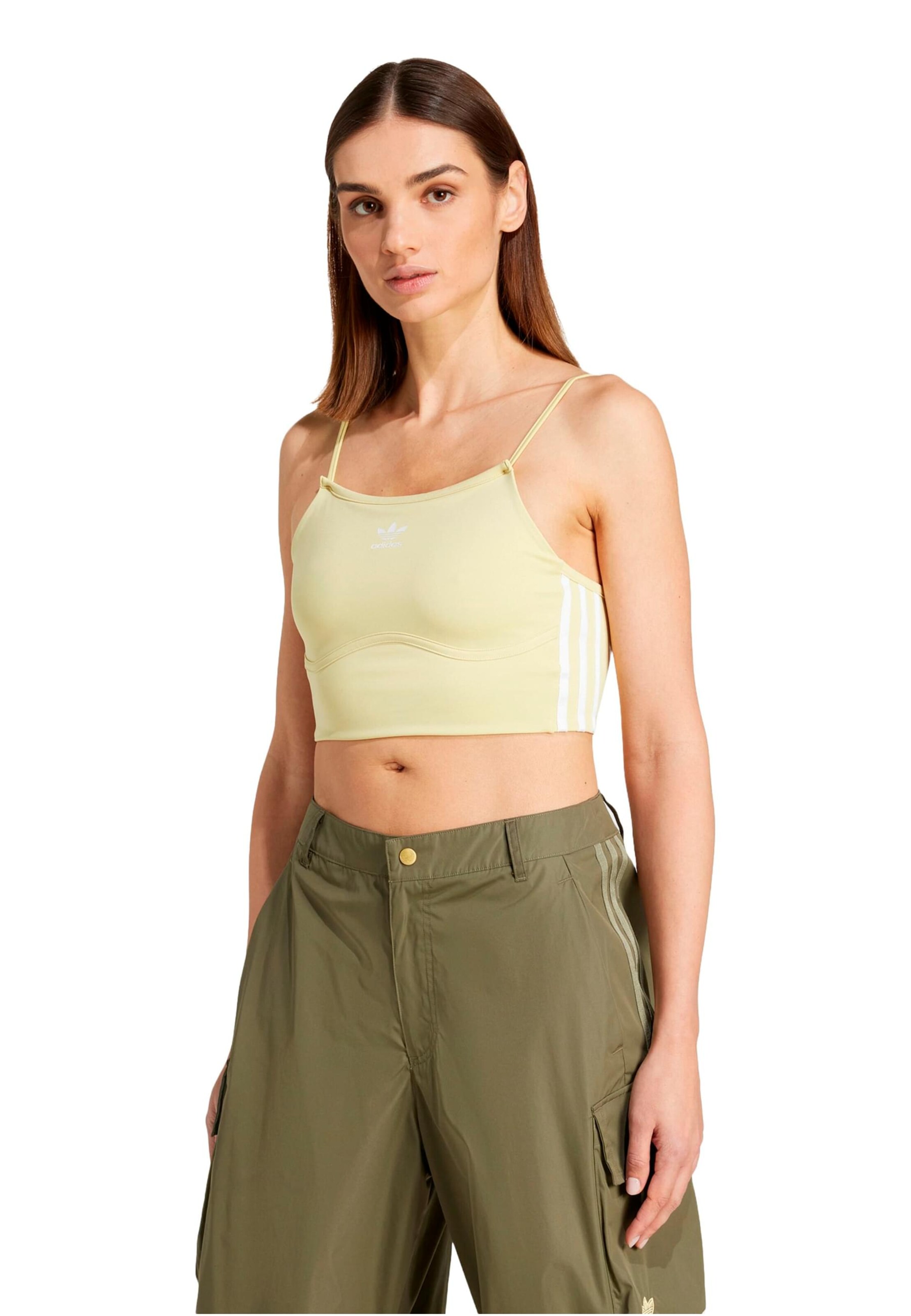 ADIDAS ORIGINALS - Top en amarillo: frente