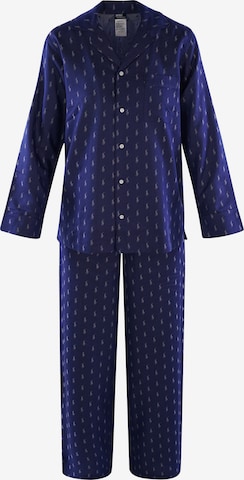 Polo Ralph Lauren Pajama ' Jacquard Polo Player ' in Blue: front