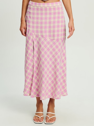 Calli Skirt 'SPLIT' in Pink: front